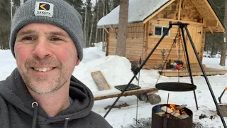 Struggle to keep heat in tiny cabin EXTREME COLD, SOLO overnight