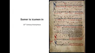 Sumer is icumen in (13C Anon.)