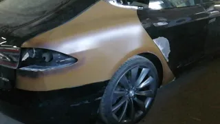 Кузовной ремонт Tesla model S. Tesla body repair.