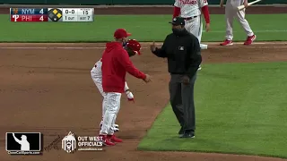 Ejection 025 - Andy Fletcher Ejects Bryce Harper After 2B Umpire Jose Navas' Out of Base Path Call