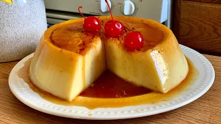 Flan de maizena cremoso sin horno Fácil y delicioso 😋