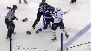 Marcus Foligno vs Keith Aulie Mar 26, 2013