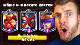 😱❌NUR RECHTE KARTEN WÄHLEN im 3x CHAMPION-AUSWAHL MODUS... (Überraschung!) | Clash Royale Deutsch