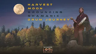 Harvest Moon 🌙 Full Moon Shamanic Drum Meditation Music 🍁