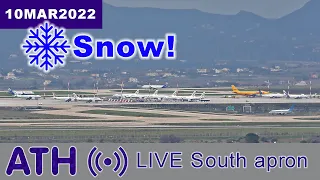 🔴 LIVE Cam Athens Airport Snow (10 March 2022)