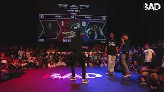 LARRY LES TWINS vs RUBIX THE GRIZZLY - Battle BAD 2019 - HIP-HOP SEMI FINAL