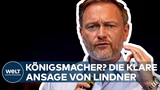 BUNDESTAGSWAHL 2021: DIE FDP als Königsmacher? Die klare Ansage von Christian Lindner I WELT News