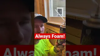 Always foam around windows #shorts #youtubeshorts #diy