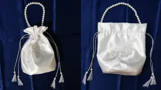 HOw to make a Potli bag (purse) at home / Bridal hand bag making at home / Potli bag kaise banaye
