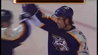 Alex Radulov awesome play leads to David Legwand goal vs Red Wings (2007)