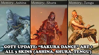 Sekiro GOTY - All 3 New Skins (Ashina, Shura, Tengu) + New Art: Sakura Dance (Cheats w/ SAVE WIZARD]