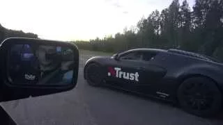 BMW view 900 RWHP M5 vs Bugatti Veyron 16.4 "Dutchbugs" BRUTAL G-forces FAIL filming