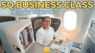 BUSINESS CLASS SINGAPORE AIRLINES 787-10 BALI TO SINGAPORE! KELAS BISNIS REGIONAL TERNYAMAN!