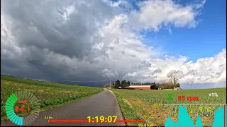 Best Sunshine & Rain Indoor Cycling Workout with Speed Display 4K