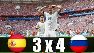 Spain vs Russia  1 1 extra time 1 1   penalty series 4 3 Russia 4 1