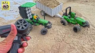 John Deere Homemade Very Powerful Remote Control Tractor with trolley