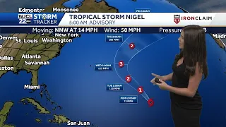 Tracking Tropical Storm Nigel