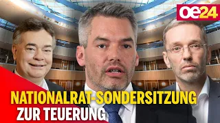 SPÖ & FPÖ: Nationalrat-Sondersitzung zu Teuerung