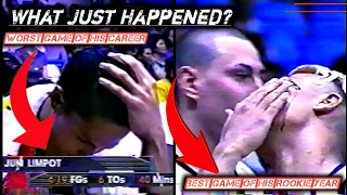 Jun Limpot Worst Game of his PBA Career Ruined Rookie Mark Caguioa Valiant Effort