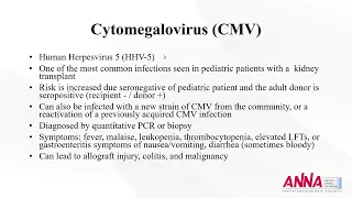 Infectious Complications in Pediatric Kidney Transplantation