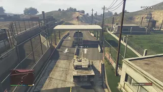 GTA V how to steal a rhino tank from Fort Zancudo easy way