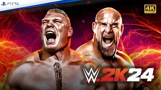 Brock Lesnar VS Goldberg - WWE 2K24 PS5 Gameplay