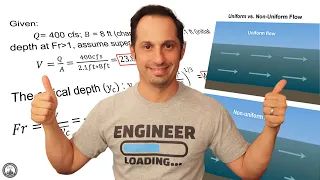 FE Exam Fluid Mechanics and Hydraulics | Steady and Unsteady Flow