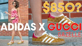 WHAT DOES $850 RETAIL GET YOU?  Adidas x Gucci Gazelle On Foot Review and How to AFFORDABLY Style