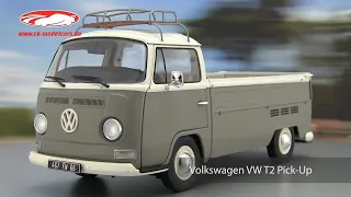 ck-modelcars-video: Volkswagen VW T2 Pick-Up Baujahr 1968 grau 1:18 Solido