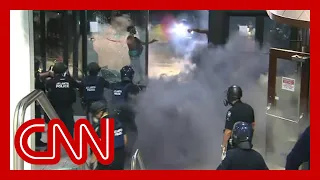 Violent George Floyd protests at CNN Center unfold live on TV