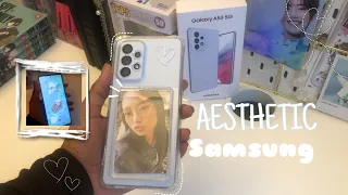 AESTHETIC SAMSUNG A53 5G////Setup, Accessories 💕🍡 Ansoftiie #samsung #aesthetic #newjeans #unboxing