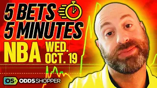 5 Best NBA Bets In 5 Minutes | Wednesday 10/19/22 NBA Picks & Predictions