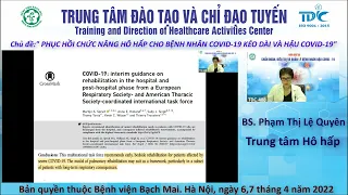 Phục hồi chức năng Hô hấp cho bệnh nhân COVID kéo dài và hậu CODID-19