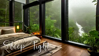Rainy Day At Cozy Forest Room Ambience ⛈ Soft Rain in Woods for Deep Sleep, Sleep Tight #18