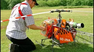 HUGE XXL RC TURBINE MODEL HELICOPTER LAMA SA 315 B FLIGHT DEMONSTRATION