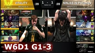 Vitality vs Ninjas in Pyjamas | Game 3 S7 EU LCS Summer 2017 Week 6 Day 1 | VIT vs NIP G3 W6D1
