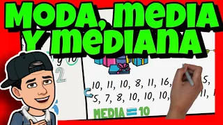 😁 MODA, MEDIA y MEDIANA 😁 SÚPER FÁCIL para NIÑOS