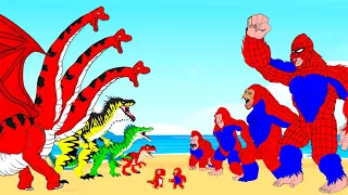 Evolution Of KONG SPIDER Vs DINOSAUR JURASSIC WORLD T-REX: Monsters Ranked From Weakest To Strongest