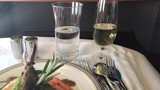 Singapore Airlines First Class Lunch Lamb Chops