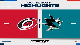 NHL Highlights | Hurricanes vs. Sharks - October 18, 2023