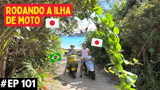 Rodando a ilha de moto no Japão.