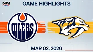 NHL Highlights | Oilers vs Predators – Mar. 02, 2020