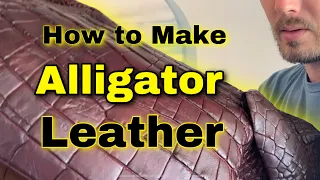 How to Tan ALLIGATOR Hide into Leather (Bark Tanning) the All Natural method