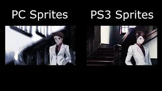 Umineko no Naku Koro ni PC Opening 1 - PC vs PS3 Sprite Comparison