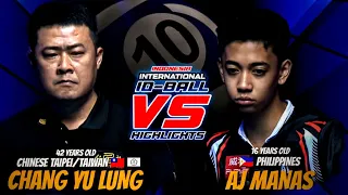 AJ MANAS VS CHANG YU LUNG, 10-BALL OPEN 2024 - HIGHLIGHTS | PHILIPPINES VS CHINESE TAIPEI