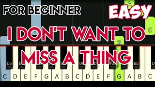 AEROSMITH - I DON'T WANT TO MISS A THING | SLOW & EASY PIANO TUTORIAL