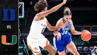 Duke vs. Miami Women's Basketball Highlights (2021-22)