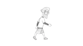 2D Walk cycle - HAND DRAWN