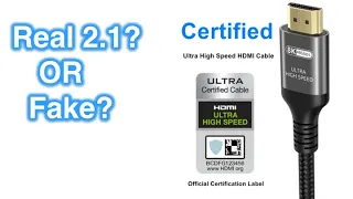 Verify HDMI Cable is 2.1 Certified