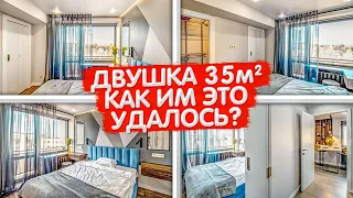 Из однушки в двушку 35м2. Перепланировка квартиры. Ремонт маленькой студии. Дизайн интерьера Рум Тур